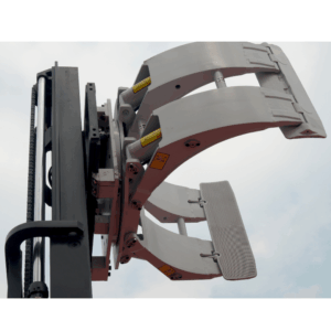 Montacargas CLAMP, un montacargas con la herramienta que simula una mano que sostiene cosas