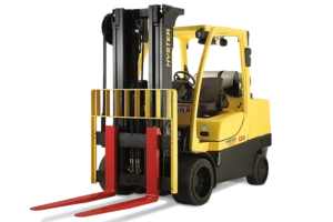 Hyster S120FT montacargas amarillo estacionado